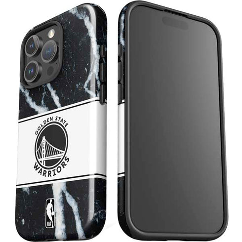 NBA Golden State Warriors Marble iPhone 16 Pro Max Impact Case